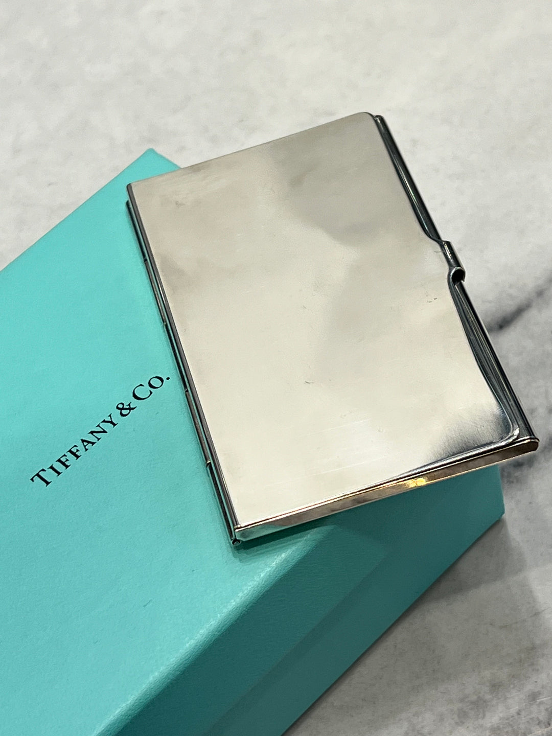 TIFFANY & CO. SILVER PLATED VINTAGE BUSINESS CARD CASE