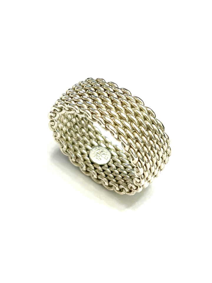 TIFFANY &amp; CO. SOMERSET MESH WEAVE RING