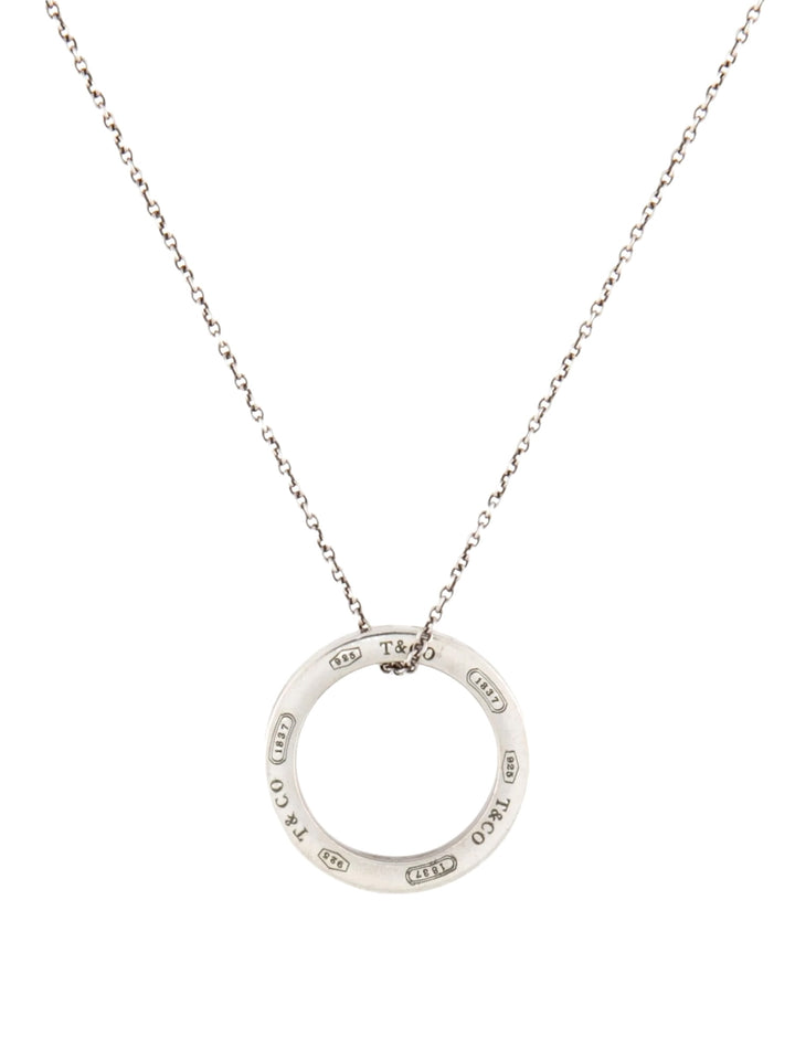 TIFFANY &amp; CO. STERLING SILVER 1837® CIRCLE PENDANT NECKLACE