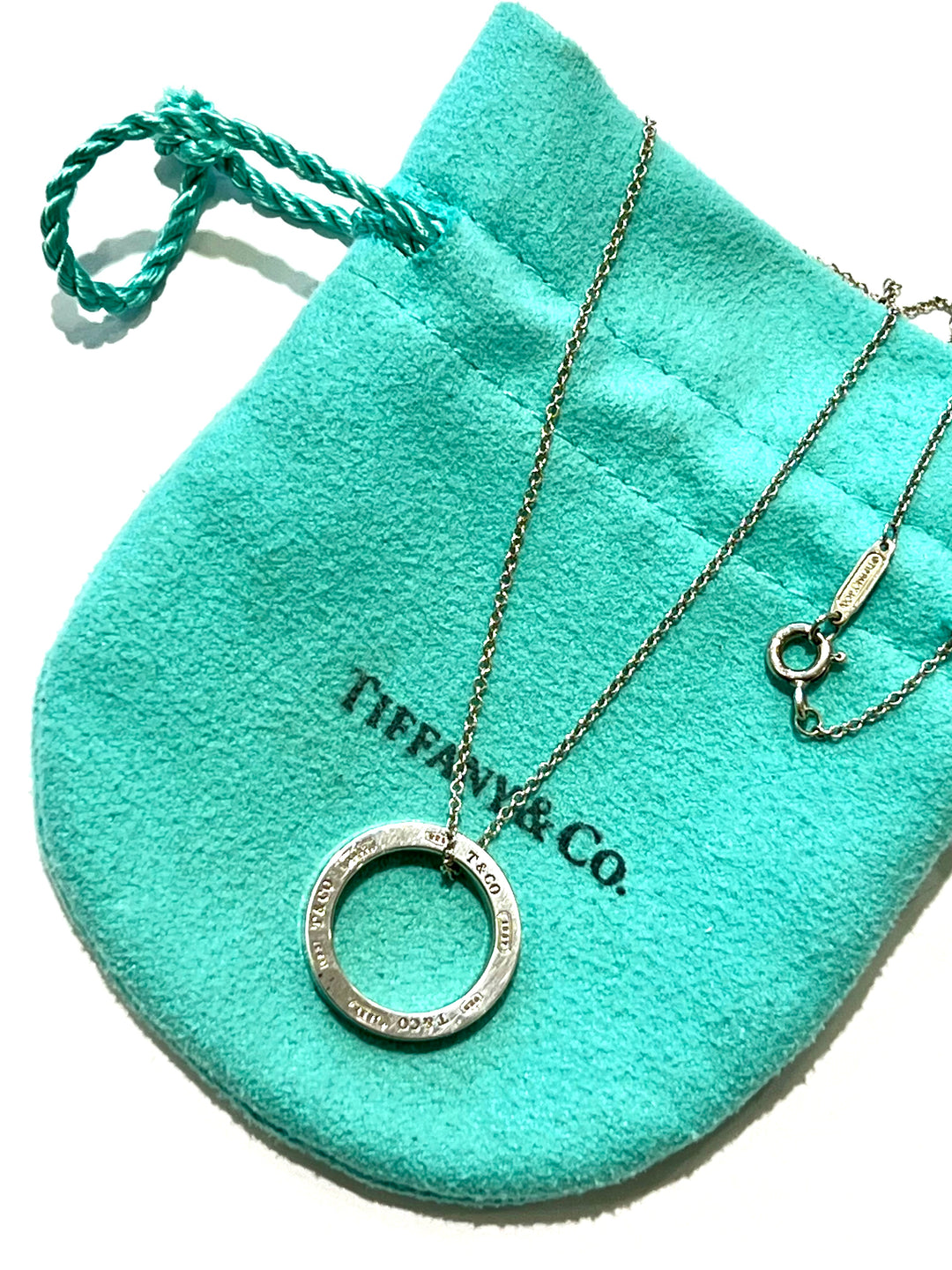 TIFFANY &amp; CO. STERLING SILVER 1837® CIRCLE PENDANT NECKLACE