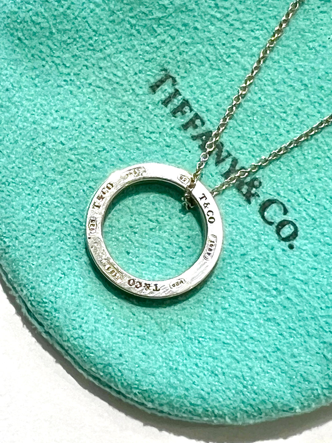 TIFFANY &amp; CO. STERLING SILVER 1837® CIRCLE PENDANT NECKLACE