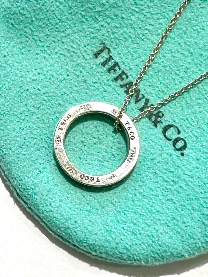 TIFFANY &amp; CO. STERLING SILVER 1837® CIRCLE PENDANT NECKLACE