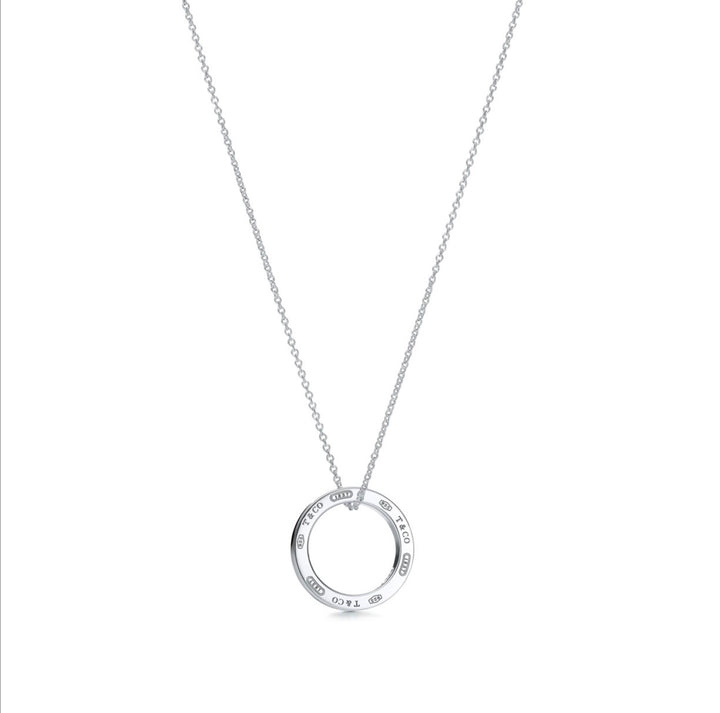 TIFFANY &amp; CO. STERLING SILVER 1837® CIRCLE PENDANT NECKLACE