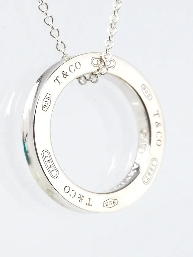 TIFFANY &amp; CO. STERLING SILVER 1837® CIRCLE PENDANT NECKLACE