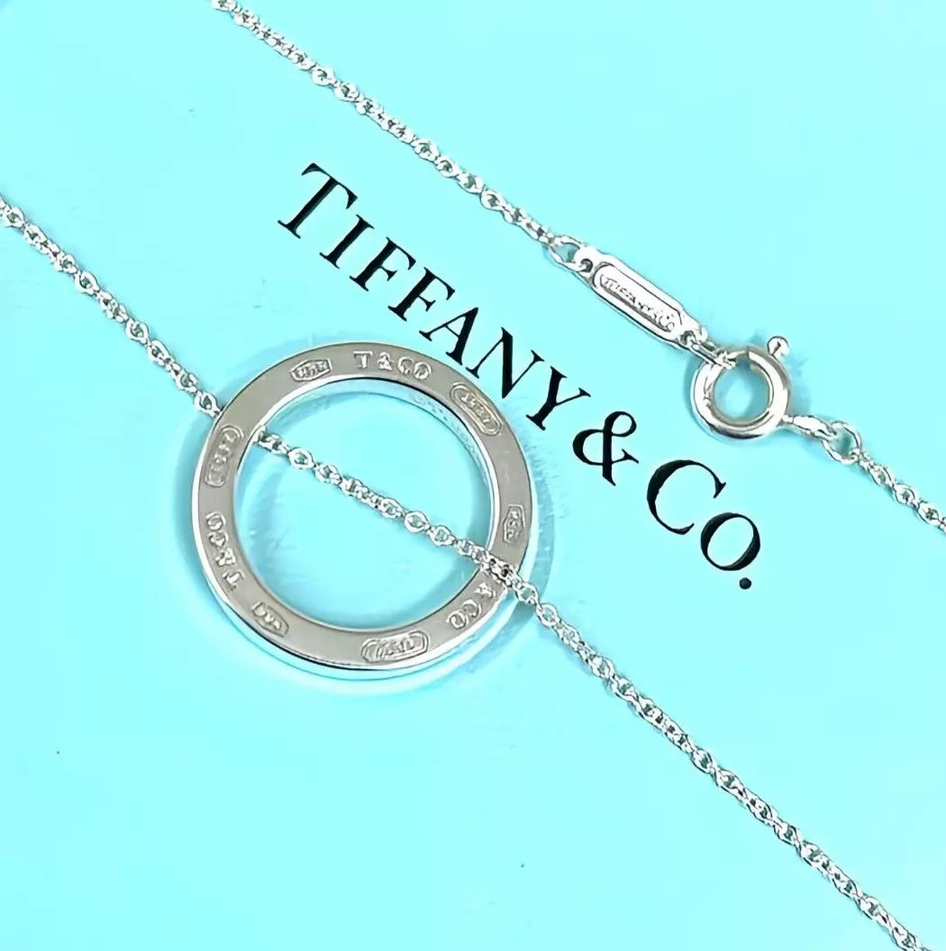 TIFFANY &amp; CO. STERLING SILVER 1837® CIRCLE PENDANT NECKLACE