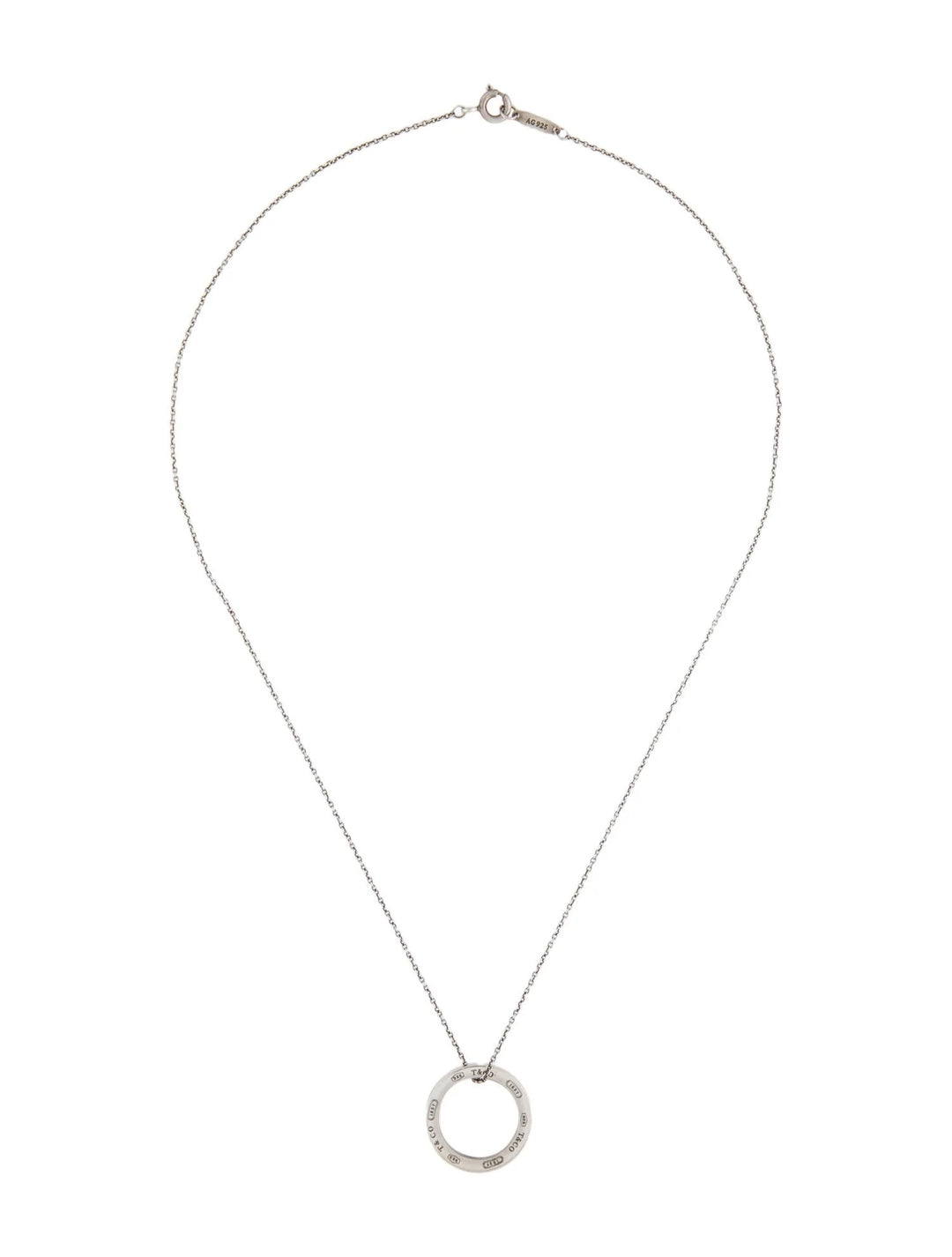 TIFFANY &amp; CO. STERLING SILVER 1837® CIRCLE PENDANT NECKLACE