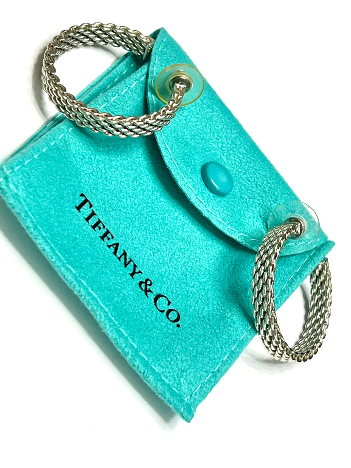 TIFFANY &amp; CO. STERLING SILVER SOMERSET HOOP EARRINGS