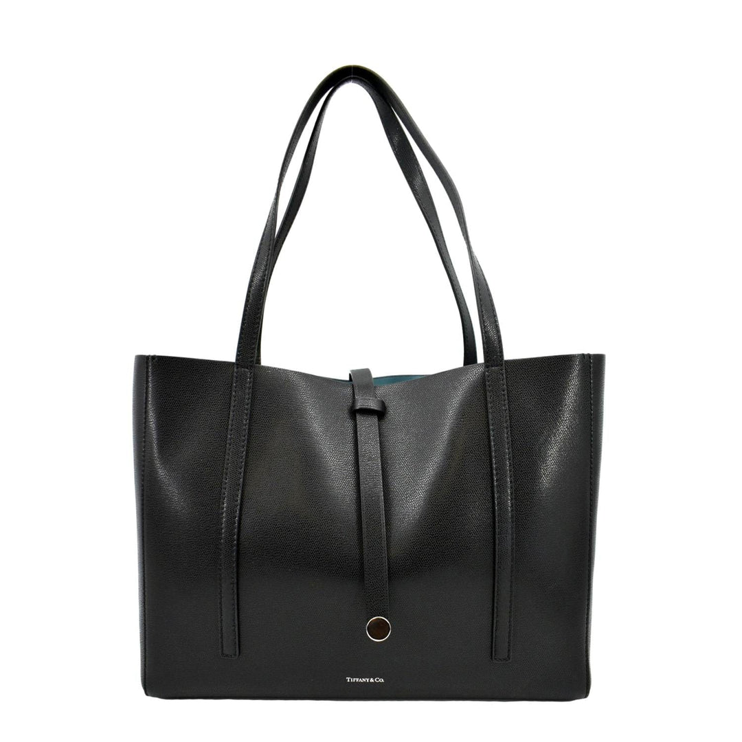 TIFFANY &amp; CO. GRAINED LEATHER REVERSIBLE TOTE BAG