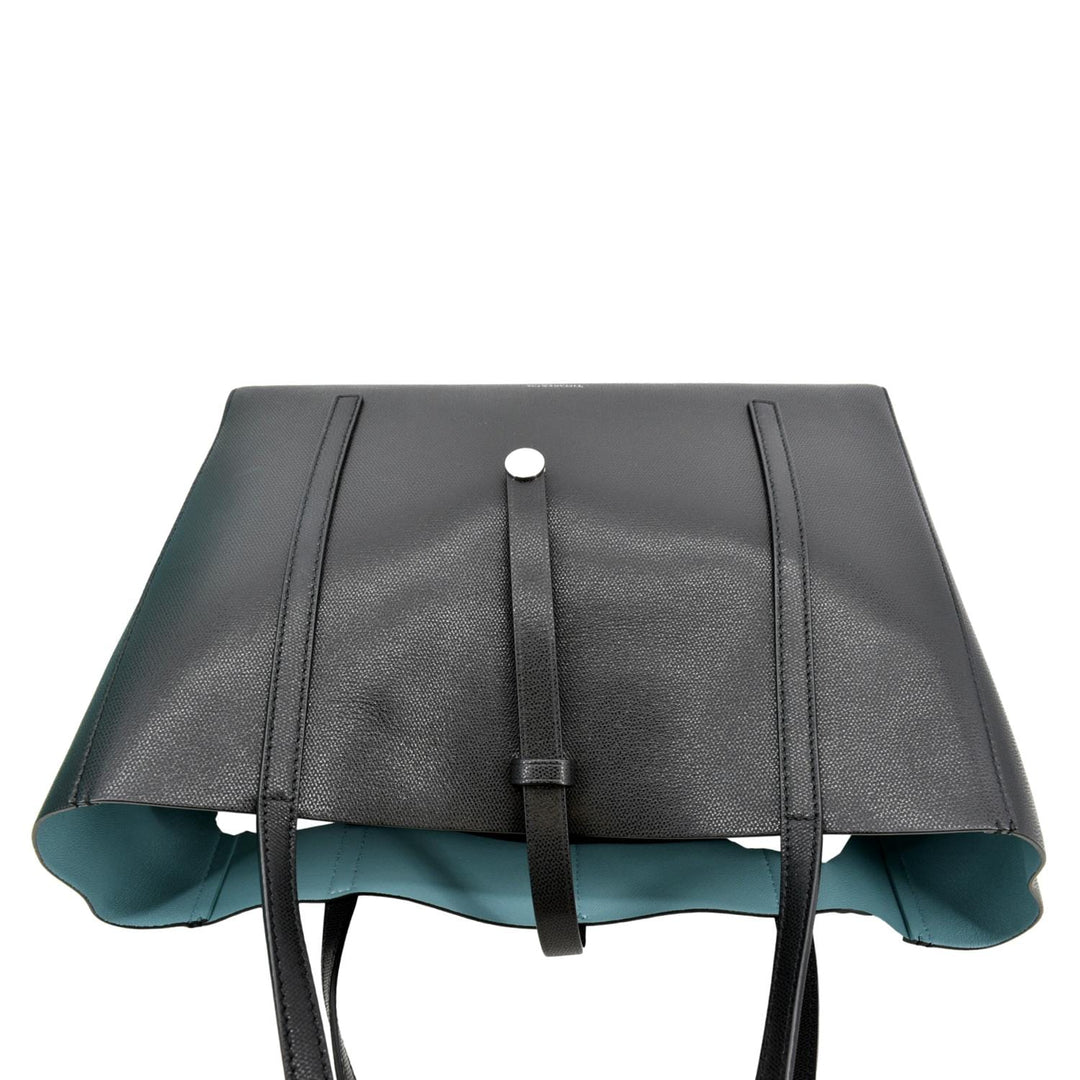 TIFFANY &amp; CO. GRAINED LEATHER REVERSIBLE TOTE BAG