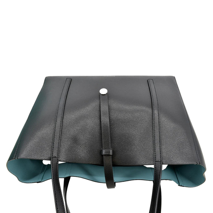TIFFANY &amp; CO. GRAINED LEATHER REVERSIBLE TOTE BAG