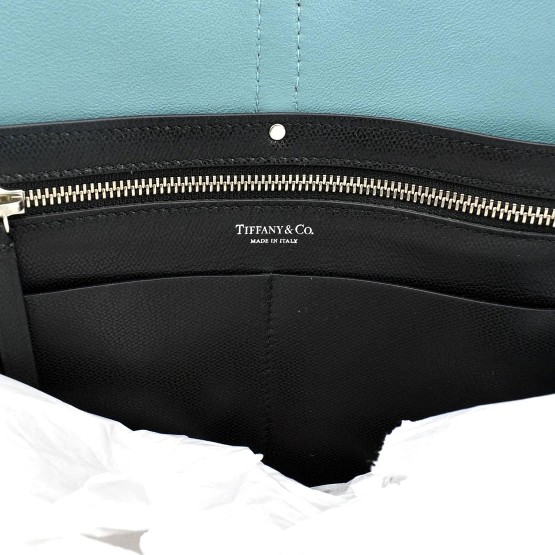 TIFFANY &amp; CO. GRAINED LEATHER REVERSIBLE TOTE BAG