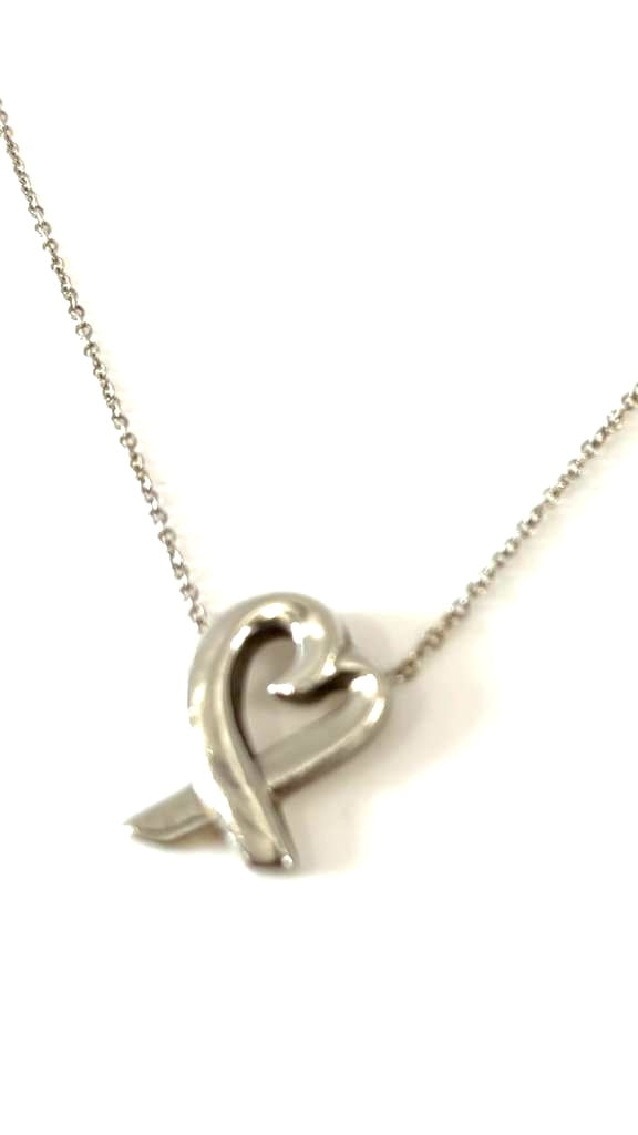 TIFFANY &amp; CO. PALOMA PICASSO® LOVING HEART PENDANT NECKLACE – STERLING SILVER