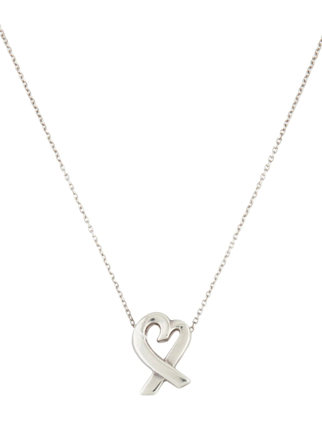 TIFFANY &amp; CO. PALOMA PICASSO® LOVING HEART PENDANT NECKLACE – STERLING SILVER
