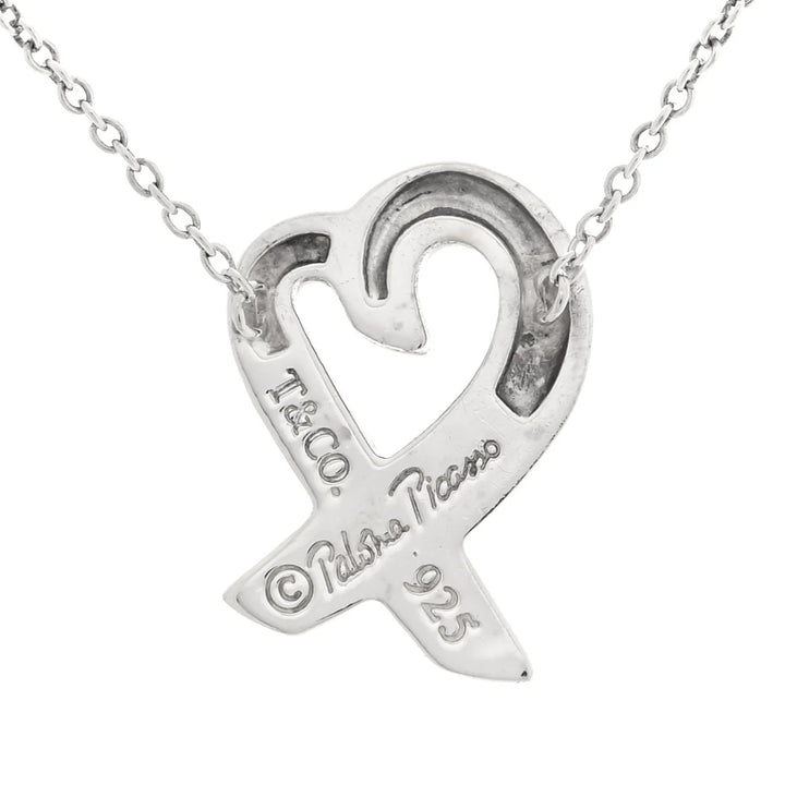 TIFFANY &amp; CO. PALOMA PICASSO® LOVING HEART PENDANT NECKLACE – STERLING SILVER