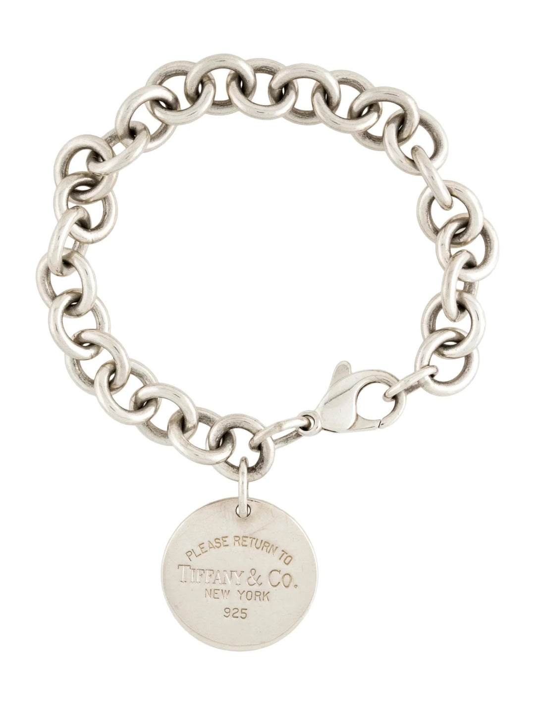 TIFFANY &amp; CO STERLING SILVER RTT ROUND TAG BRACELET