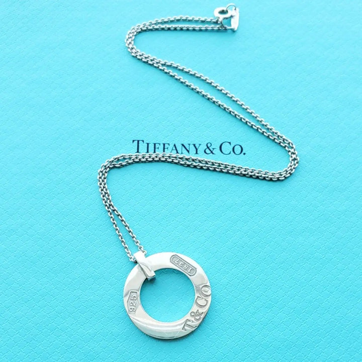 TIFFANY &amp; CO. 1837 OPEN CIRCLE PENDENT STERLING SILVER NECKLACE