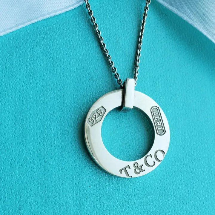 TIFFANY &amp; CO. 1837 OPEN CIRCLE PENDENT STERLING SILVER NECKLACE