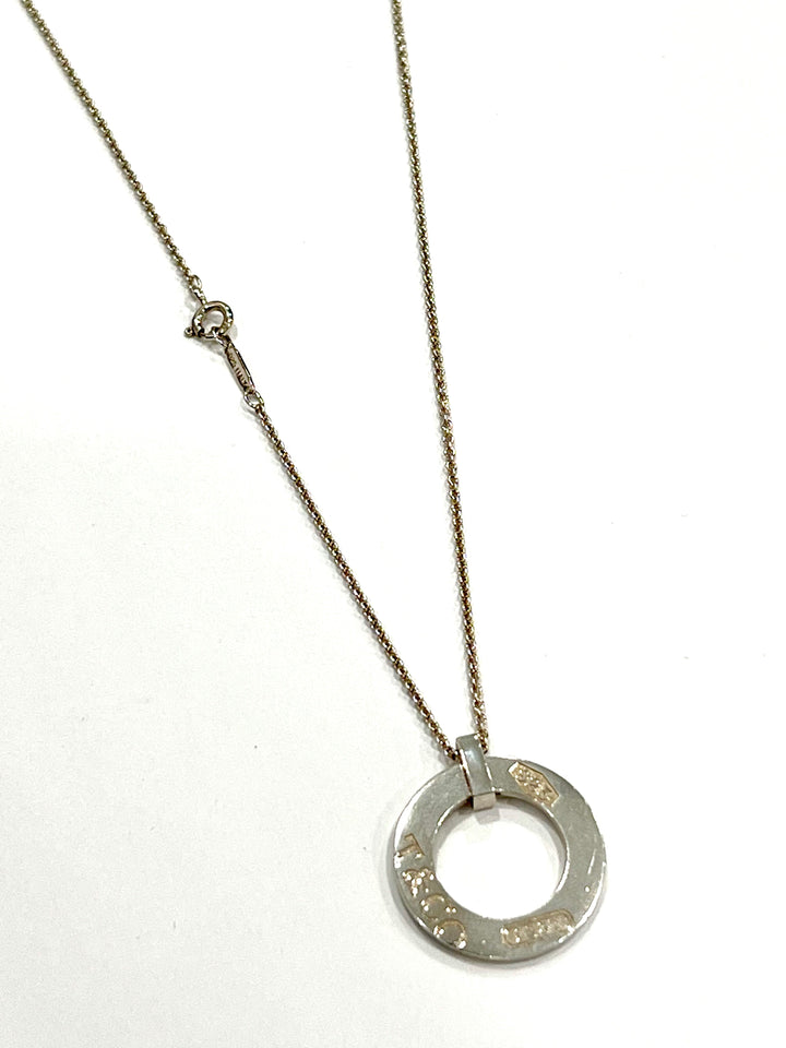 TIFFANY &amp; CO. 1837 OPEN CIRCLE PENDENT STERLING SILVER NECKLACE