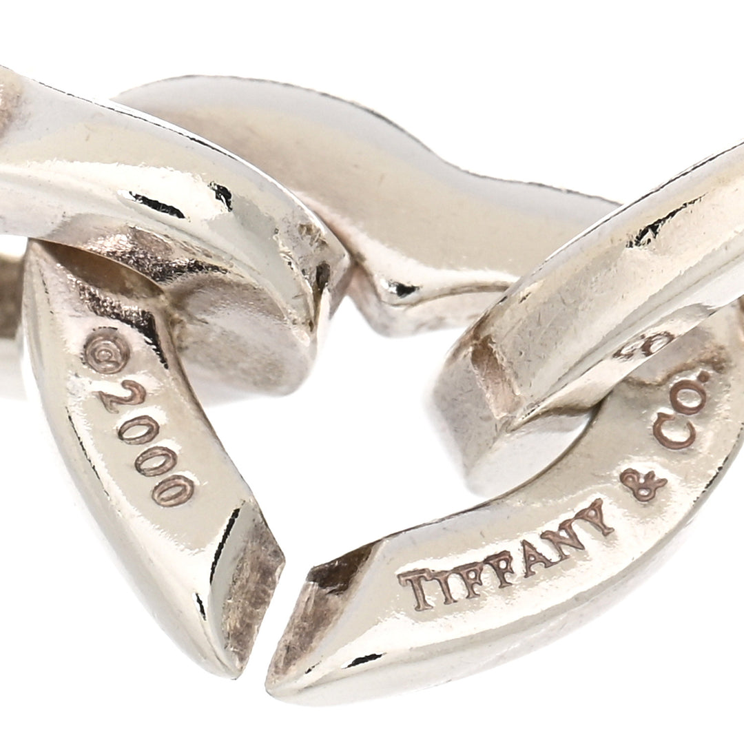 TIFFANY &amp; CO. STERLING SILVER 18K YELLOW GOLD HEART LINKS BRACELET