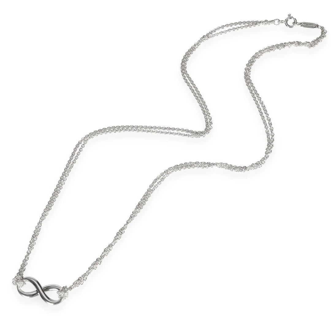 TIFFANY &amp; CO. STERLING SILVER INFINITY PENDANT NECKLACE