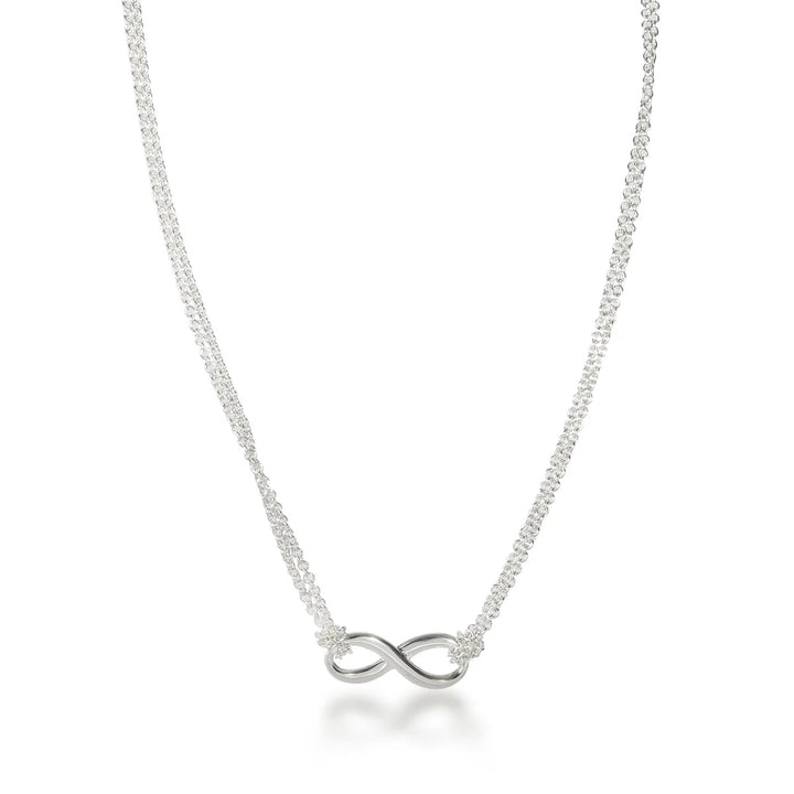 TIFFANY &amp; CO. STERLING SILVER INFINITY PENDANT NECKLACE