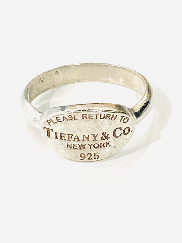 TIFFANY & CO. RETURN TO TIFFANY STERLING SILVER OVAL RING