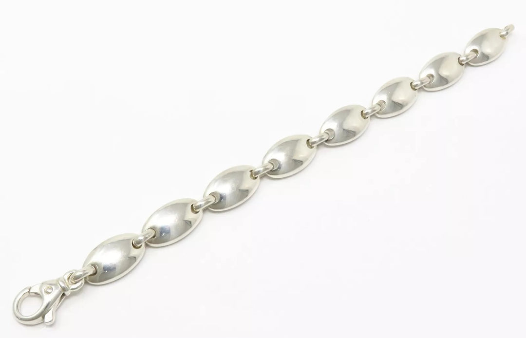 TIFFANY &amp; CO. VINTAGE STERLING SILVER PEBBLE LINK BRACELET