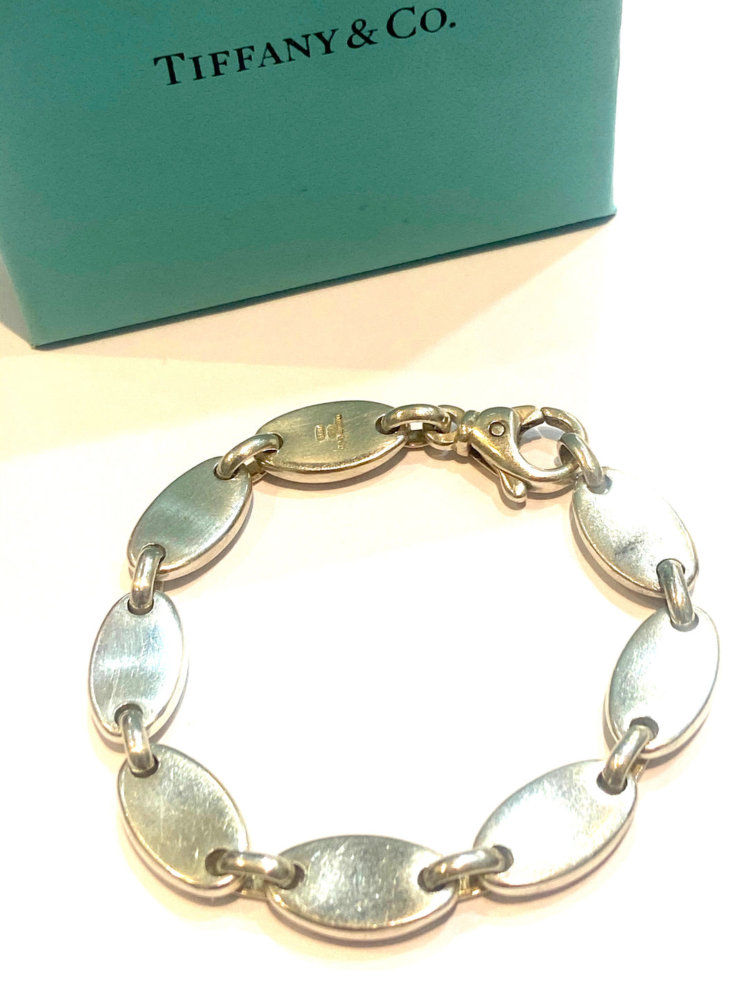 TIFFANY &amp; CO. VINTAGE STERLING SILVER PEBBLE LINK BRACELET