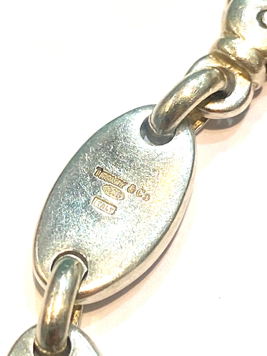 TIFFANY &amp; CO. VINTAGE STERLING SILVER PEBBLE LINK BRACELET