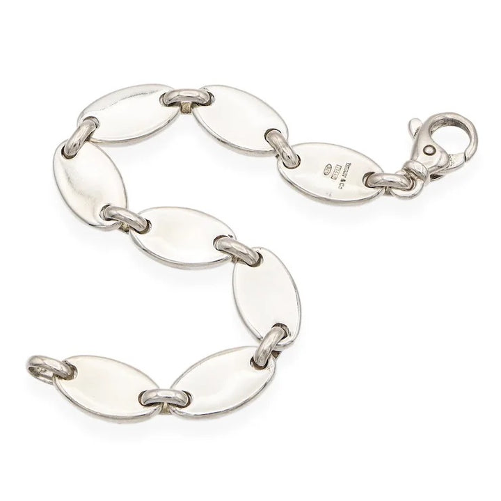 TIFFANY &amp; CO. VINTAGE STERLING SILVER PEBBLE LINK BRACELET