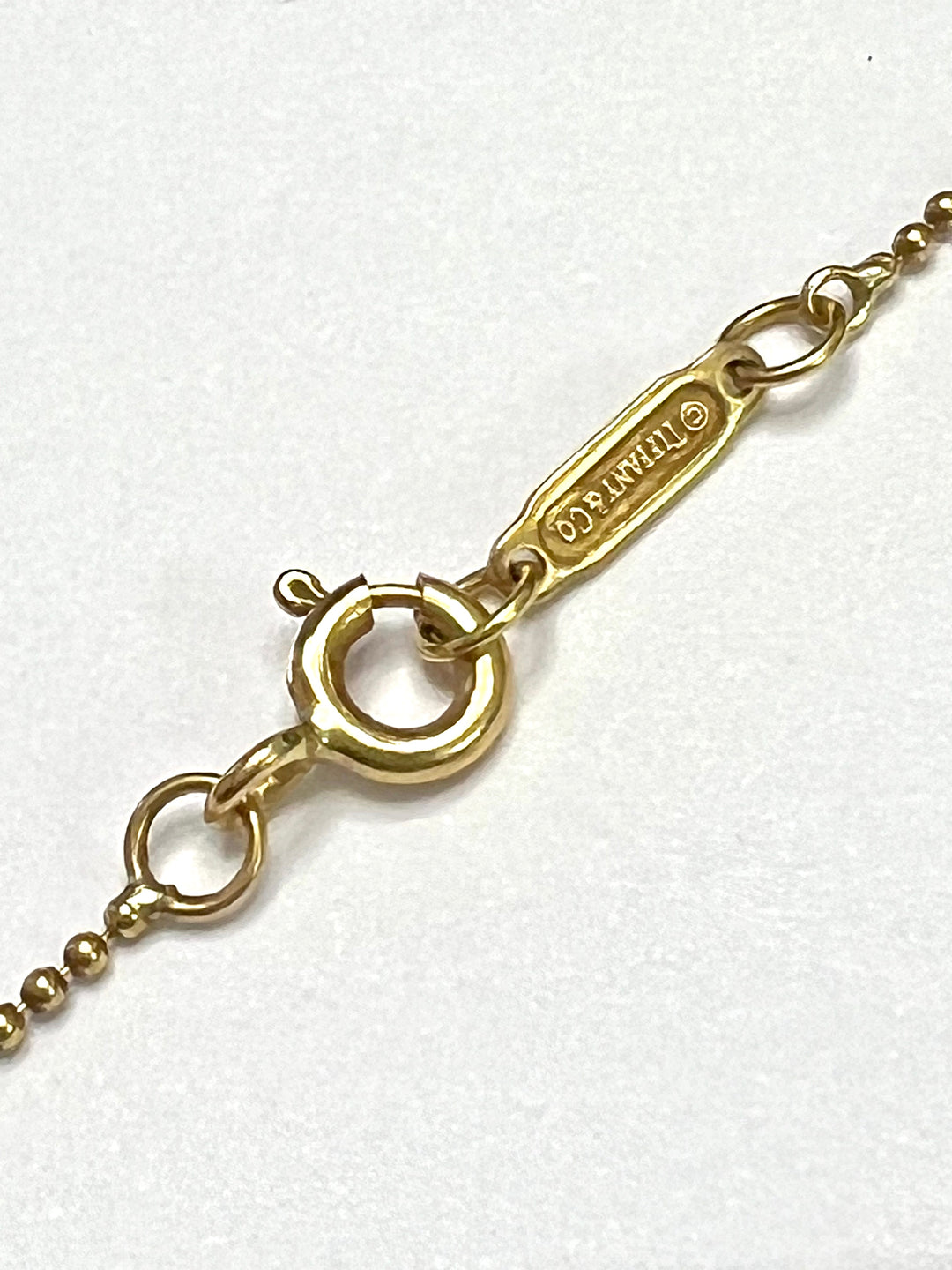 TIFFANY &amp; CO. HEART KEY 18K YELLOW GOLD NECKLACE