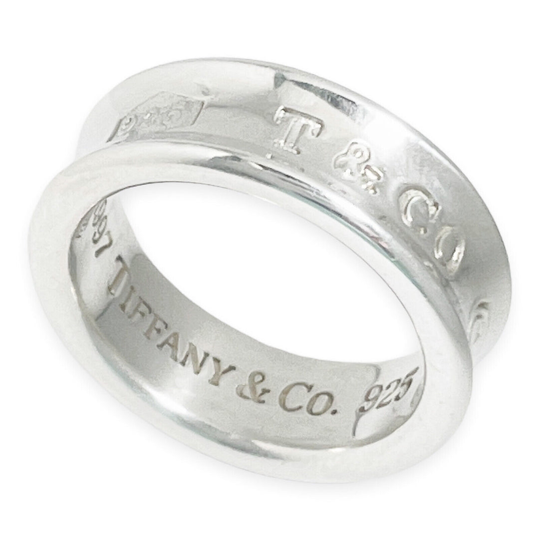 TIFFANY &amp; CO. STERLING SILVER CONCAVE BAND 1837 RING