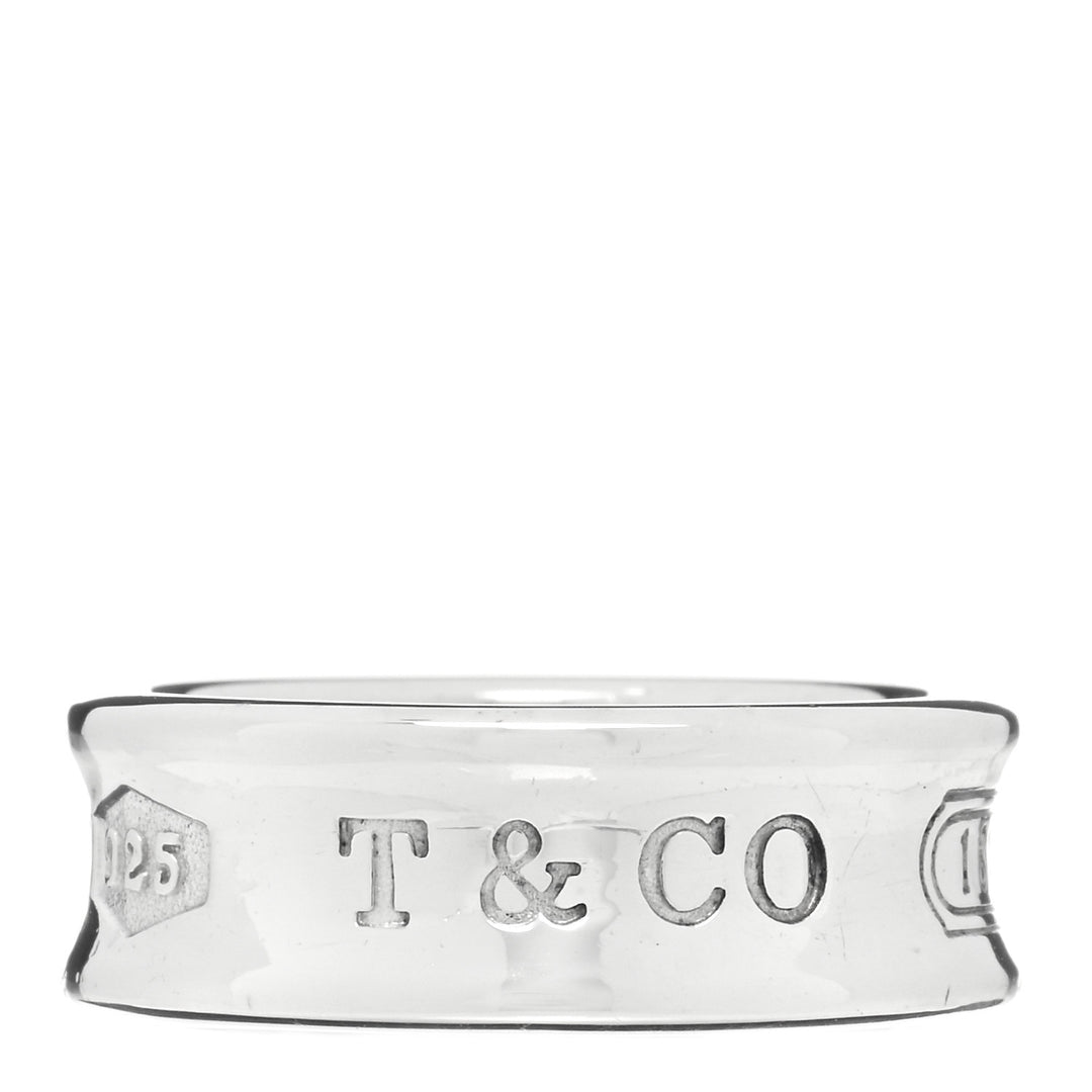 TIFFANY &amp; CO. STERLING SILVER CONCAVE BAND 1837 RING