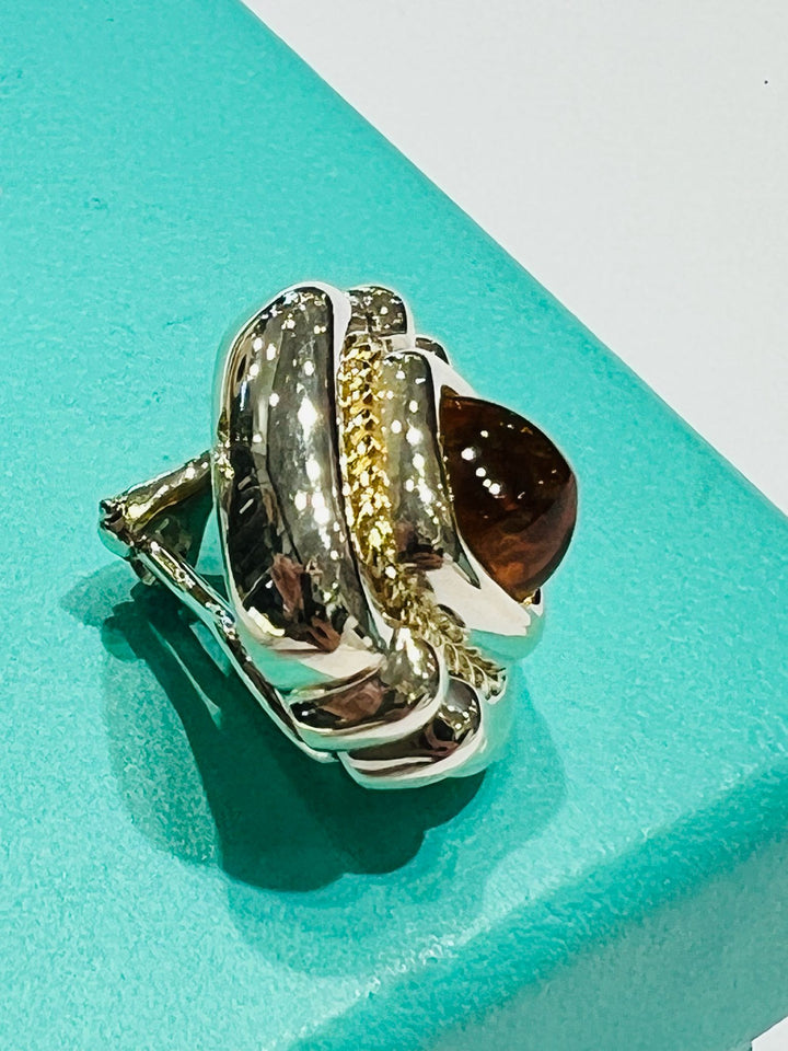 TIFFANY &amp; CO. CITRINE CLIP ON EARRINGS