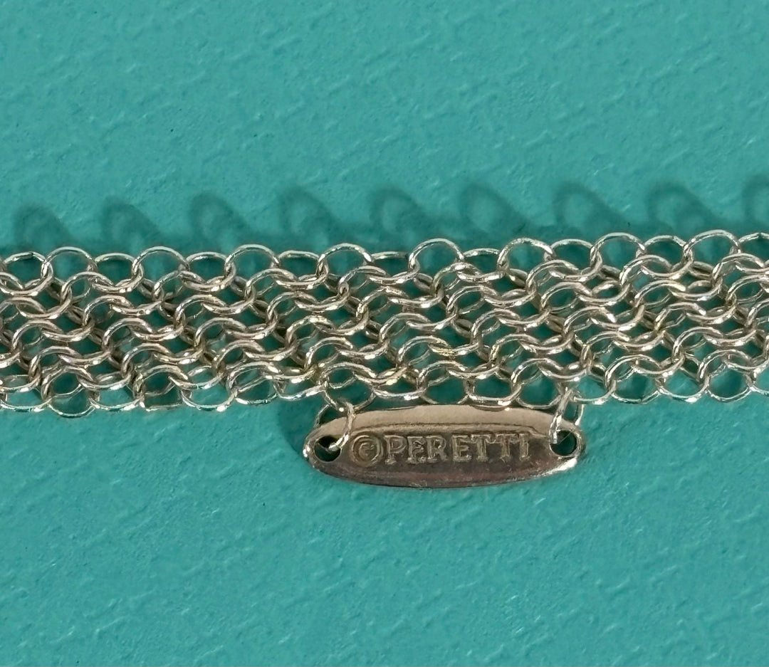 TIFFANY &amp; CO. ELSA PERETTI OPEN HEART MESH NECKLACE