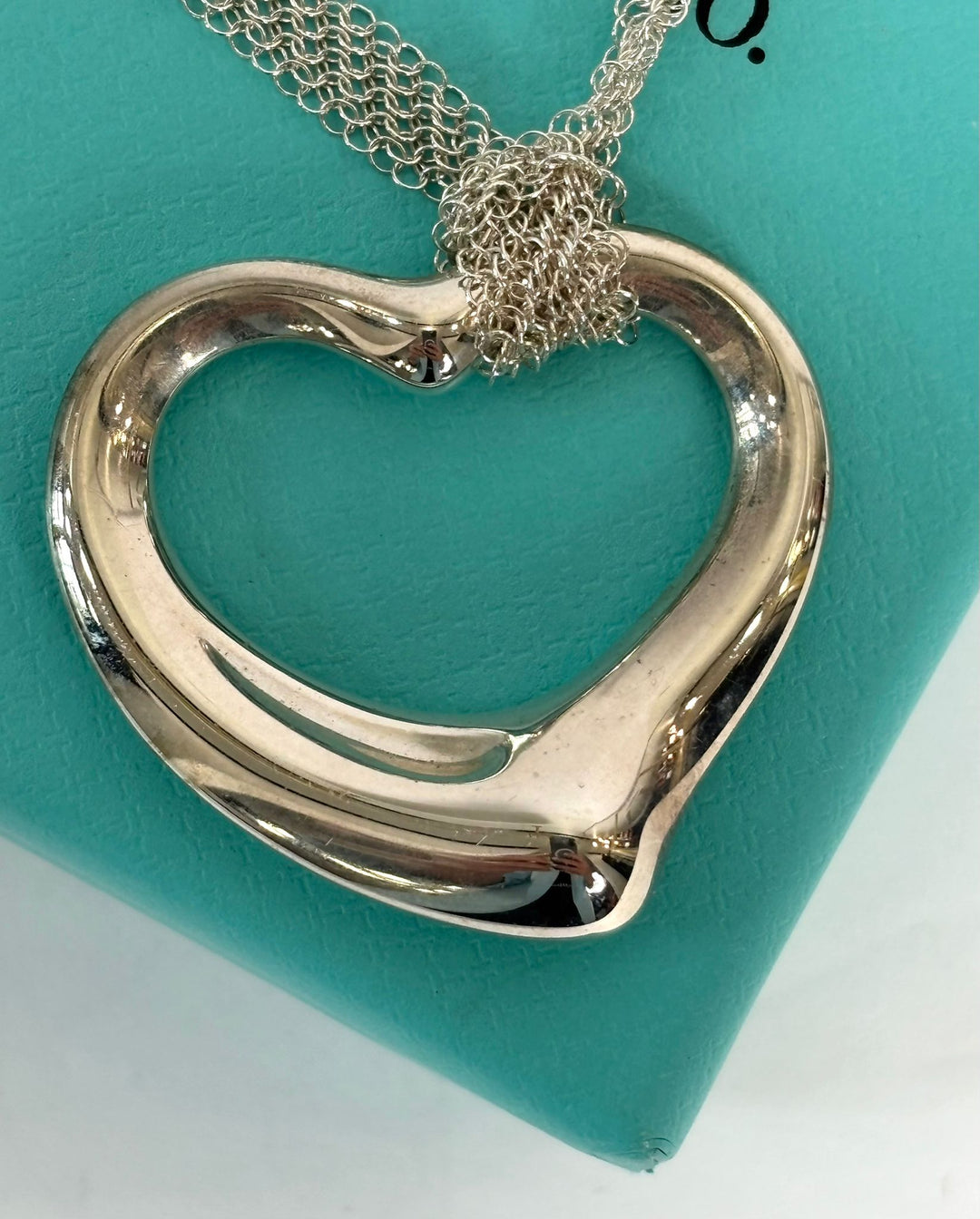 TIFFANY & CO. ELSA PERETTI OPEN HEART MESH NECKLACE – Caroline's