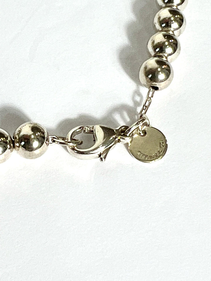TIFFANY &amp; CO. STERLING SILVER HARDWARE GRADUATED BALL NECKLACE