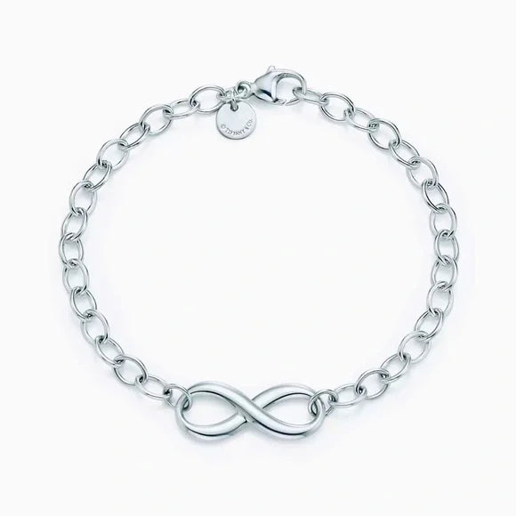 TIFFANY &amp; CO. STERLING SILVER OVAL LINK INFINITY BRACELET
