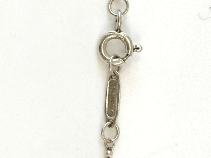 TIFFANY &amp; CO. STERLING SILVER LARGE HEART KEY PENDANT NECKLACE