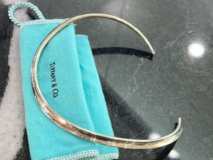 TIFFANY &amp; CO. STERLING SILVER 1837 COLLAR CHOKER NECKLACE