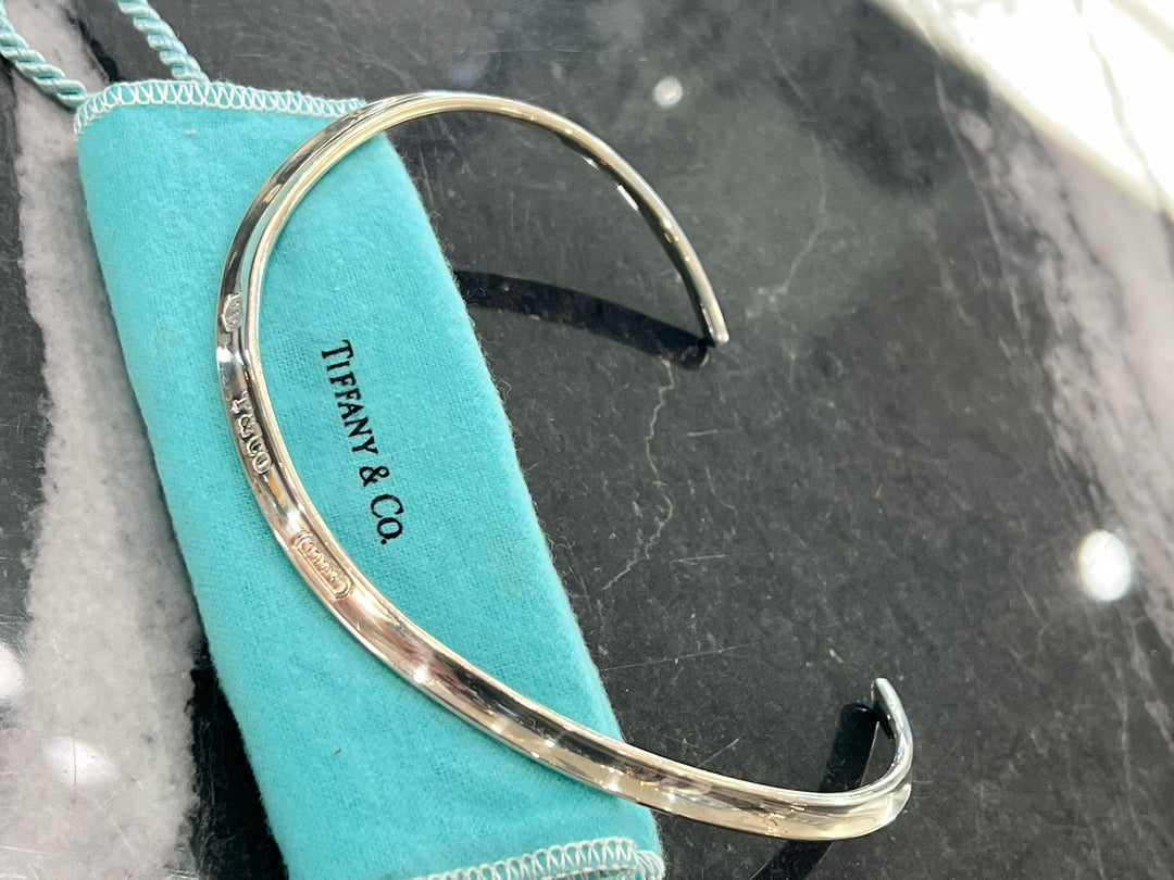 TIFFANY &amp; CO. STERLING SILVER 1837 COLLAR CHOKER NECKLACE