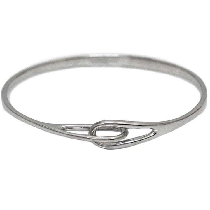 TIFFANY &amp; CO. STERLING SILVER 925 DOUBLE LOOP BANGLE BRACELET