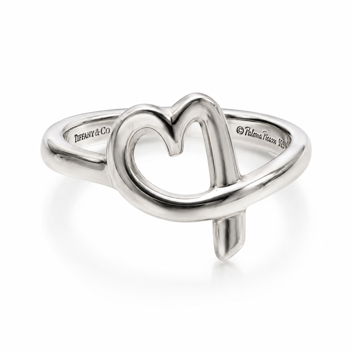 TIFFANY &amp; CO. STERLING SILVER PALOMA PICASSO LOVING HEART RING