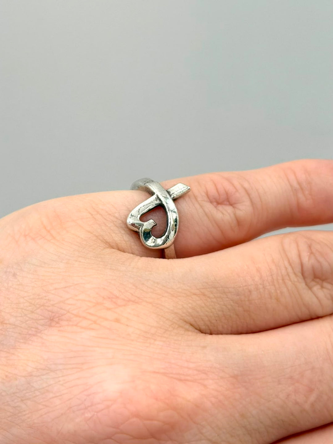 TIFFANY &amp; CO. STERLING SILVER PALOMA PICASSO LOVING HEART RING