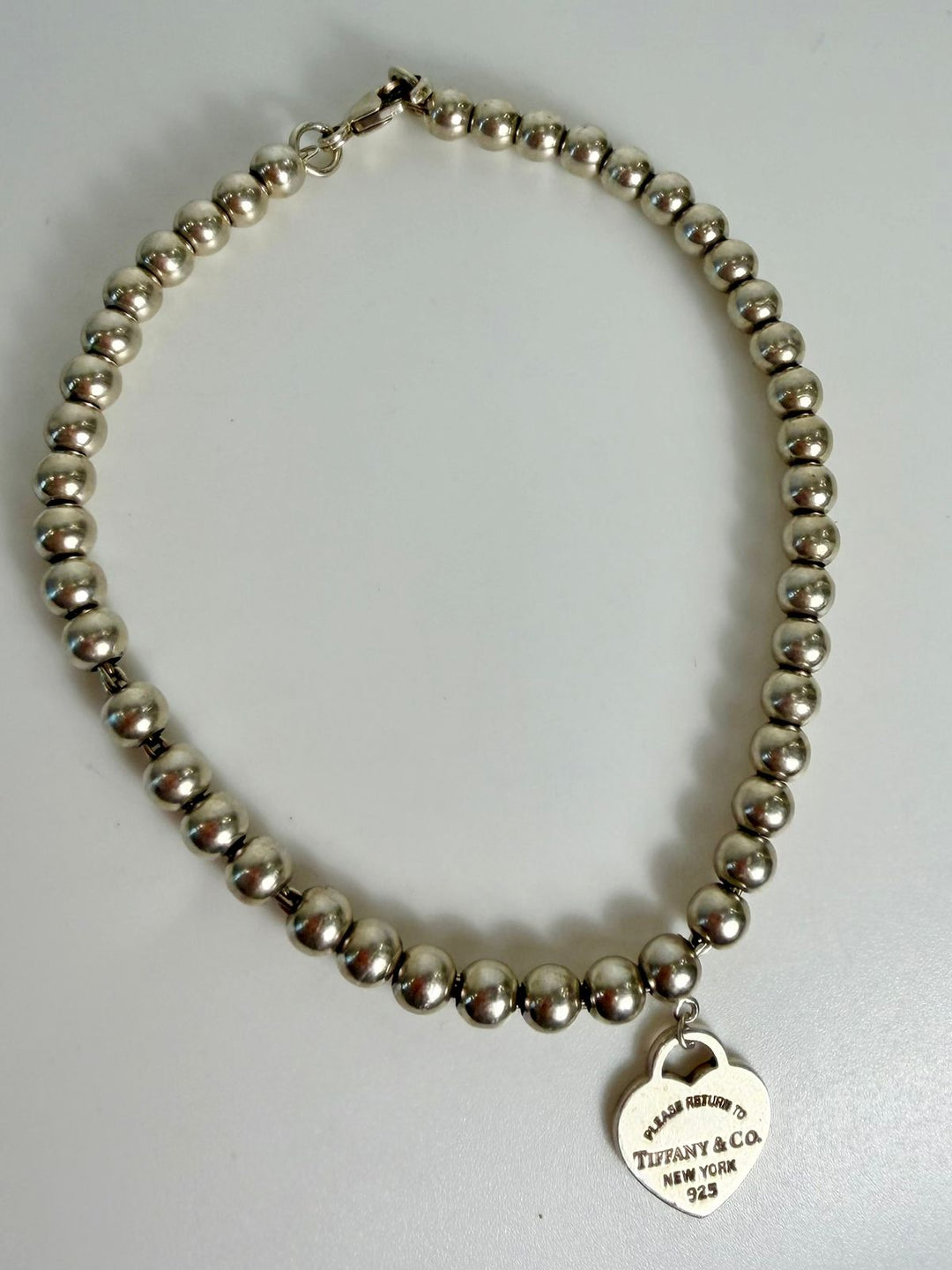 TIFFANY &amp; CO. STERLING SILVER RTT BEADED BRACELET
