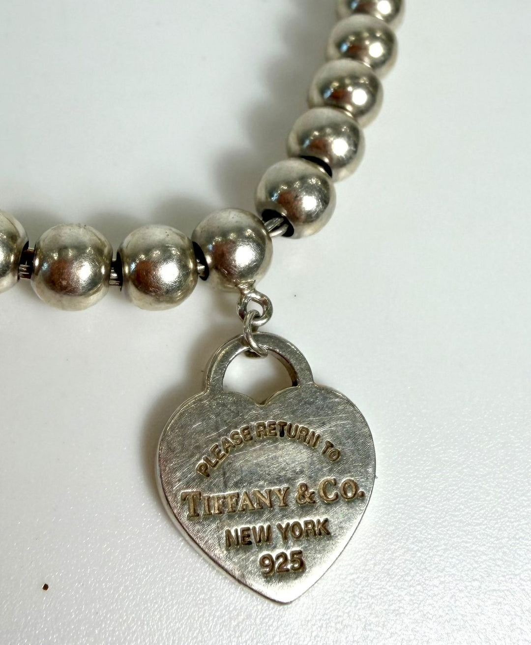 TIFFANY &amp; CO. STERLING SILVER RTT BEADED BRACELET
