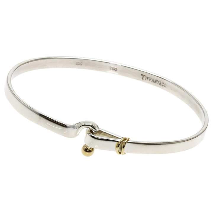 TIFFANY & CO. VINTAGE TWO-TONW HOOK & EYE BANGLE BRACELET