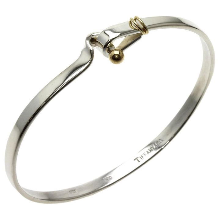 TIFFANY & CO. VINTAGE TWO-TONW HOOK & EYE BANGLE BRACELET
