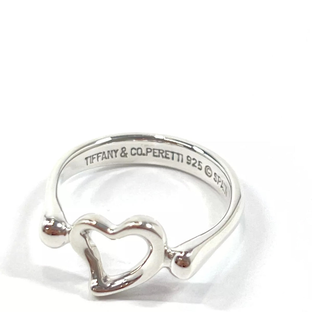 TIFFANY &amp; CO. OPEN HEART ELSA PERETTI STERLING SILVER RING