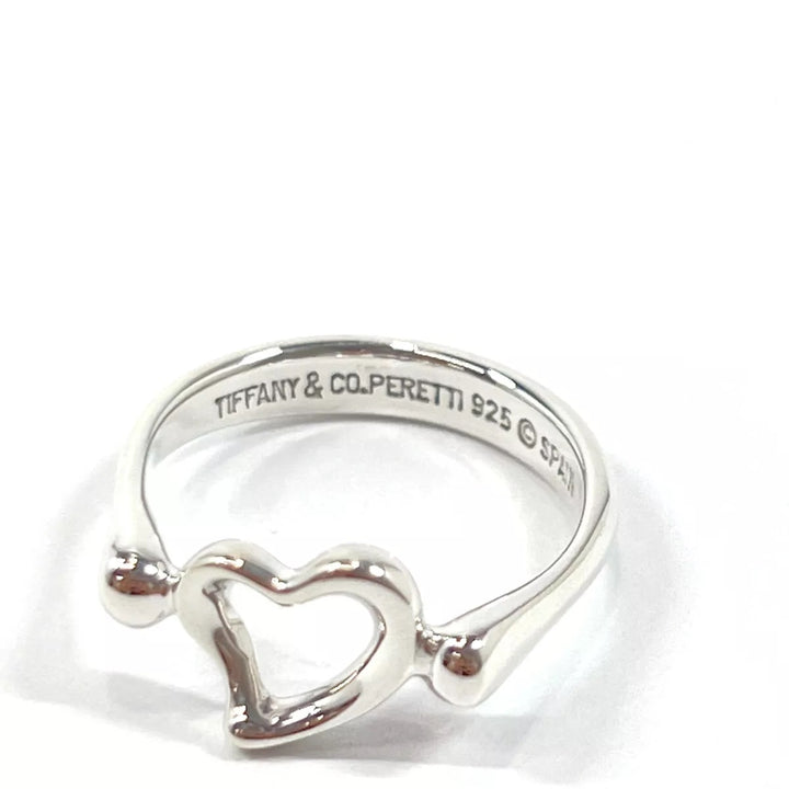 TIFFANY &amp; CO. OPEN HEART ELSA PERETTI STERLING SILVER RING